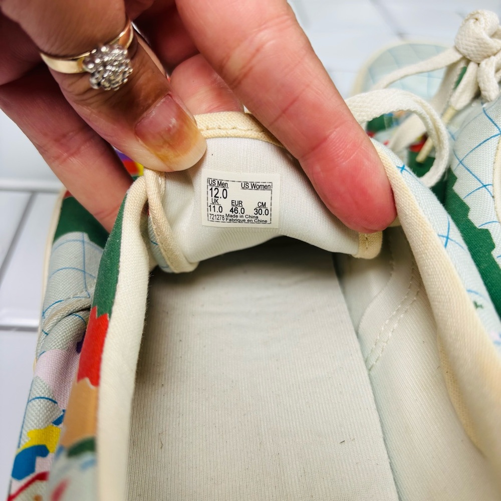 VANS Era Canvas Save Our Planet World Map Sneakers Shoes size 12 - Picture 9 of 14